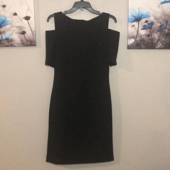 MICHAEL Michael Kors Cold Shoulder Little Black Dress - Picture 7 of 10